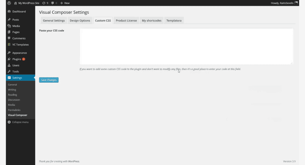 wp bakery Custom CSS Image